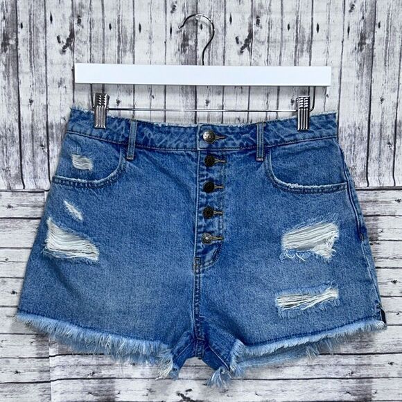 Show Me Your Mumu Arizona Button Up Denim Shorts - Picture 3 of 10